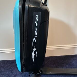 light Blue scooter suitcase